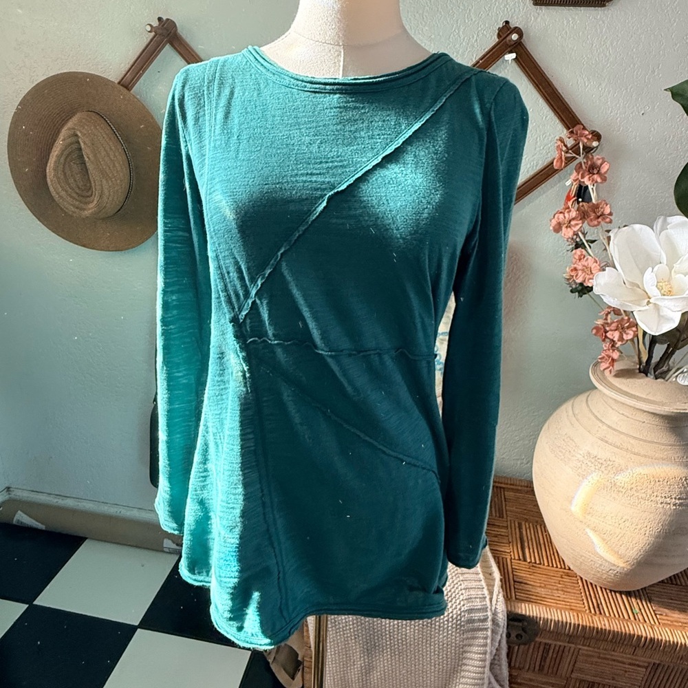 Neon Buddha Teal Long Sleeve Top